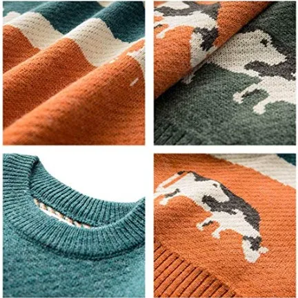 Grassland Cow Vintage large knitted sweater (8)